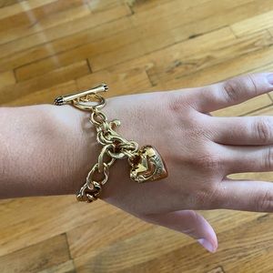 Juicy couture toggle chain heart bracelet